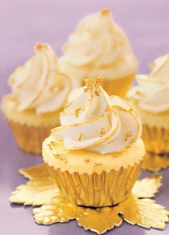 Edible Gold Leaf Cupcake Edible Gold Leaf Cupcake