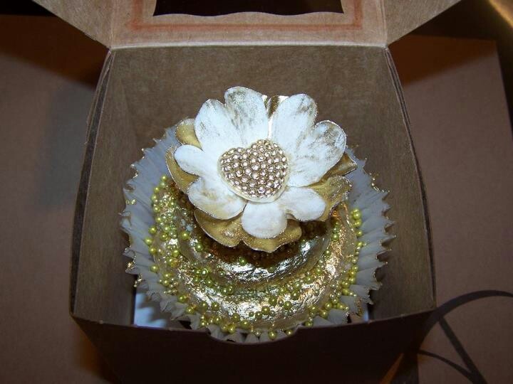 Edible Gold Leaf Cupcake