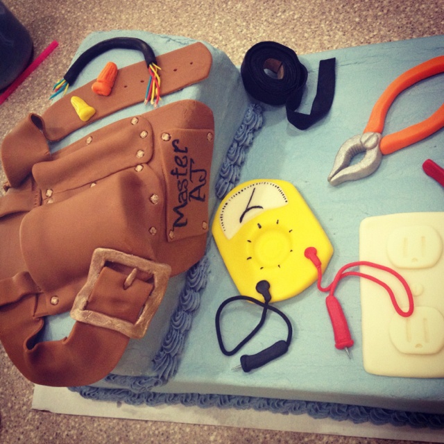 Electrician Themed Birthday Cake Electrician Themed Birthday Cake