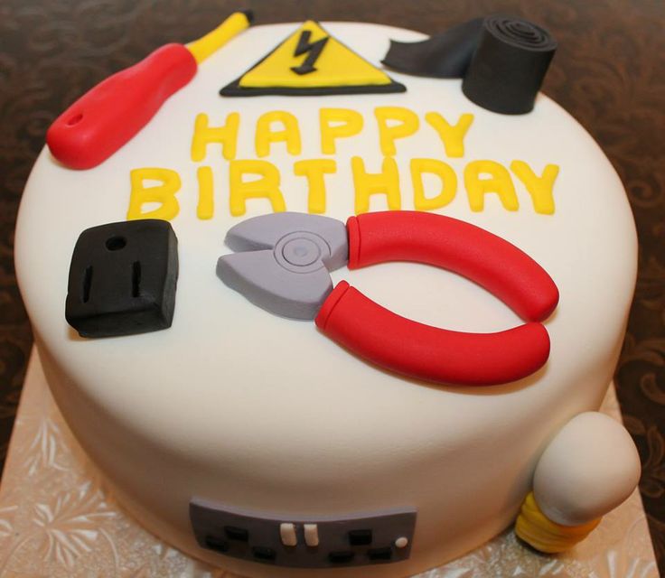 Electrician Themed Cake Electrician Themed Cake