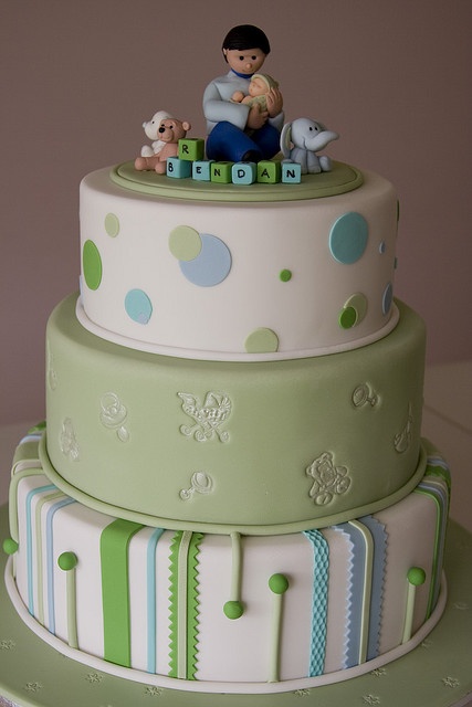 Elegant Boy Baby Shower Cake