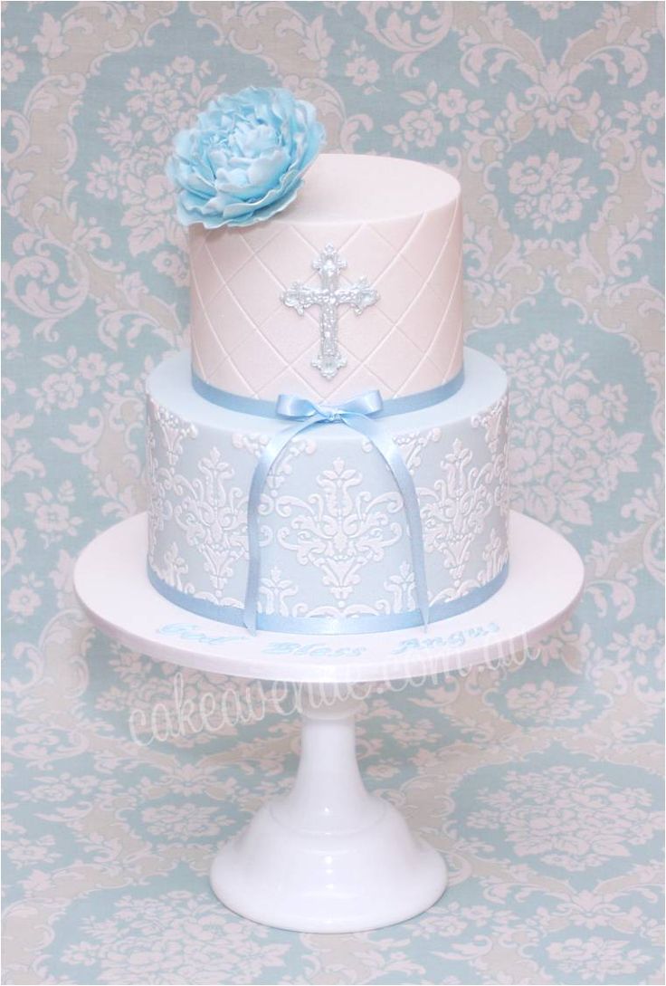 Elegant Christening Cakes for Boys