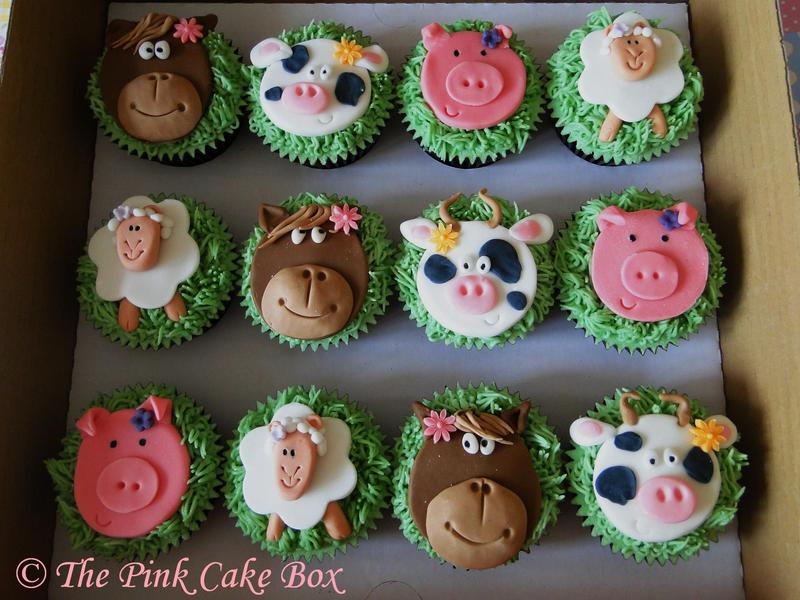 Farm Animal Cupcakes