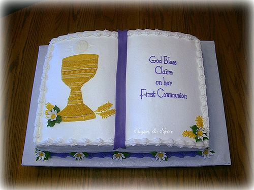 First Communion Fondant Cake