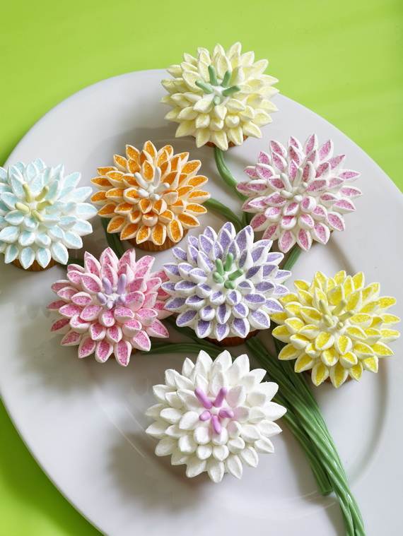Flower Birthday Cupcakes Flower Birthday Cupcakes