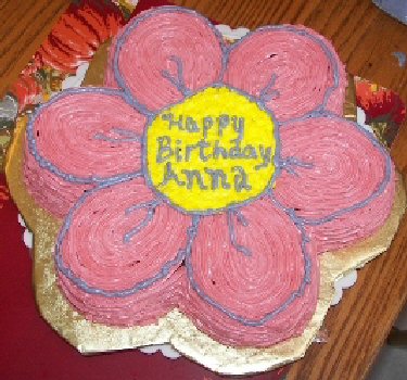 Flower Shaped Birthday Cake