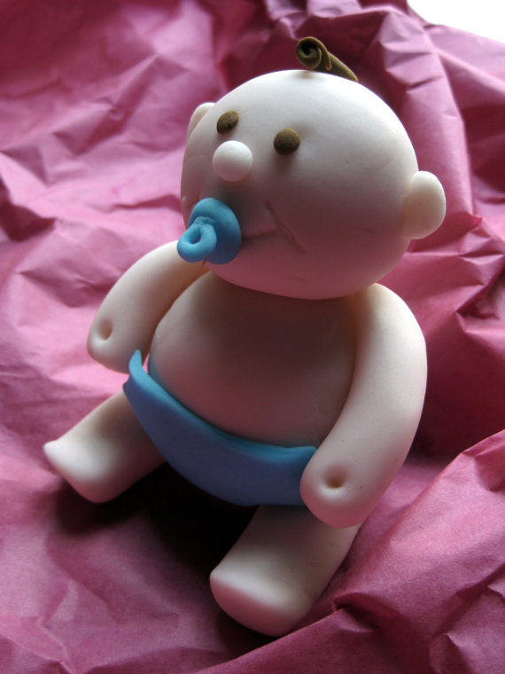 Fondant Edible Baby Cake Topper Fondant Edible Baby Cake Topper
