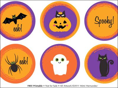 Free Printable Halloween Cupcake Toppers