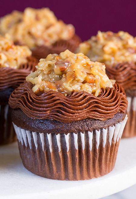 German Chocolate Cake Cupcakes