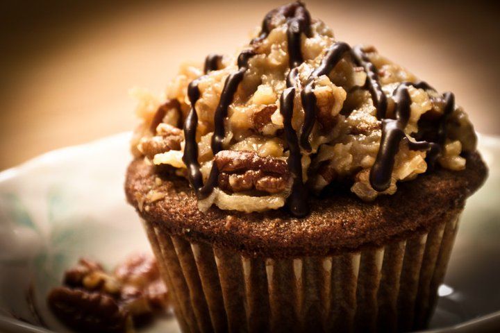 German Chocolate Cake Cupcakes