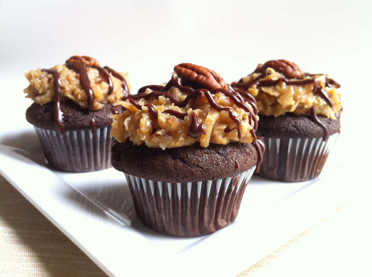 German Chocolate Cupcakes