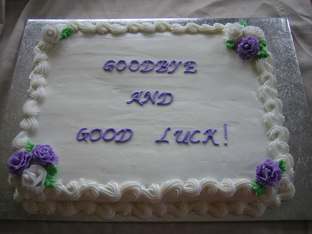 Goodbye Good Luck Cake Message