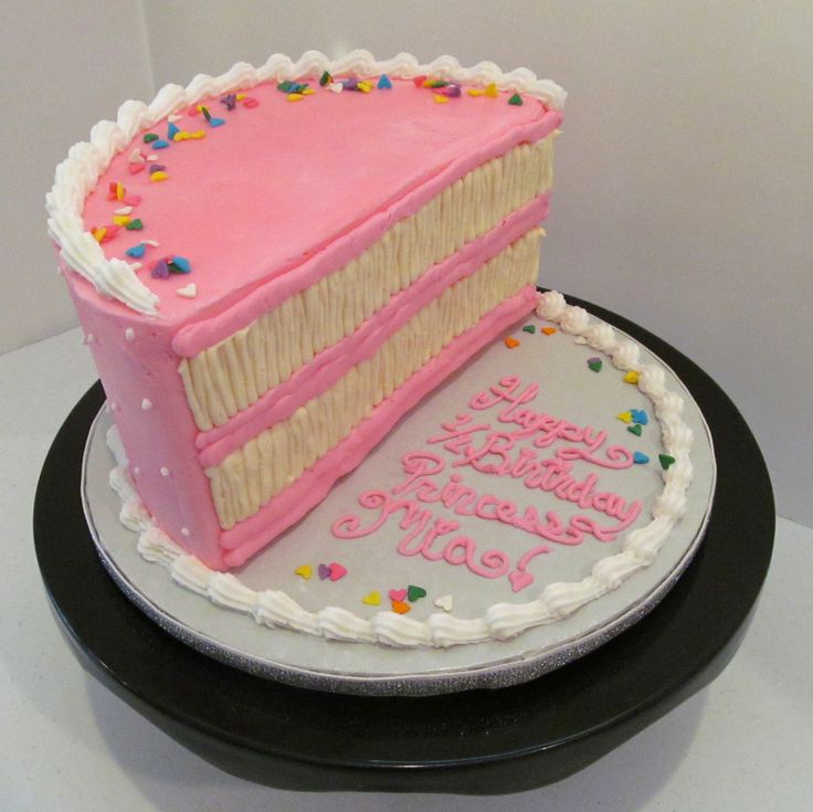 Half Birthday Cake Idea