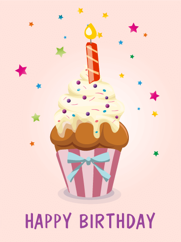 Happy Birthday Cupcake Card