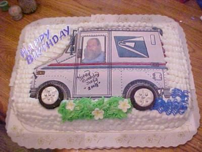 Happy Birthday Mailman Cake