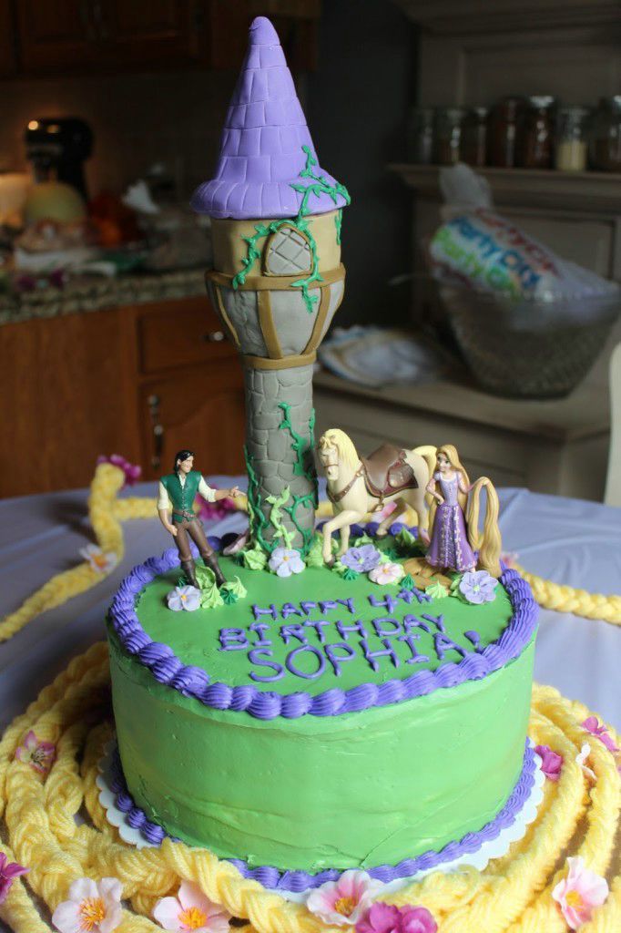 Happy Birthday Rapunzel Cake