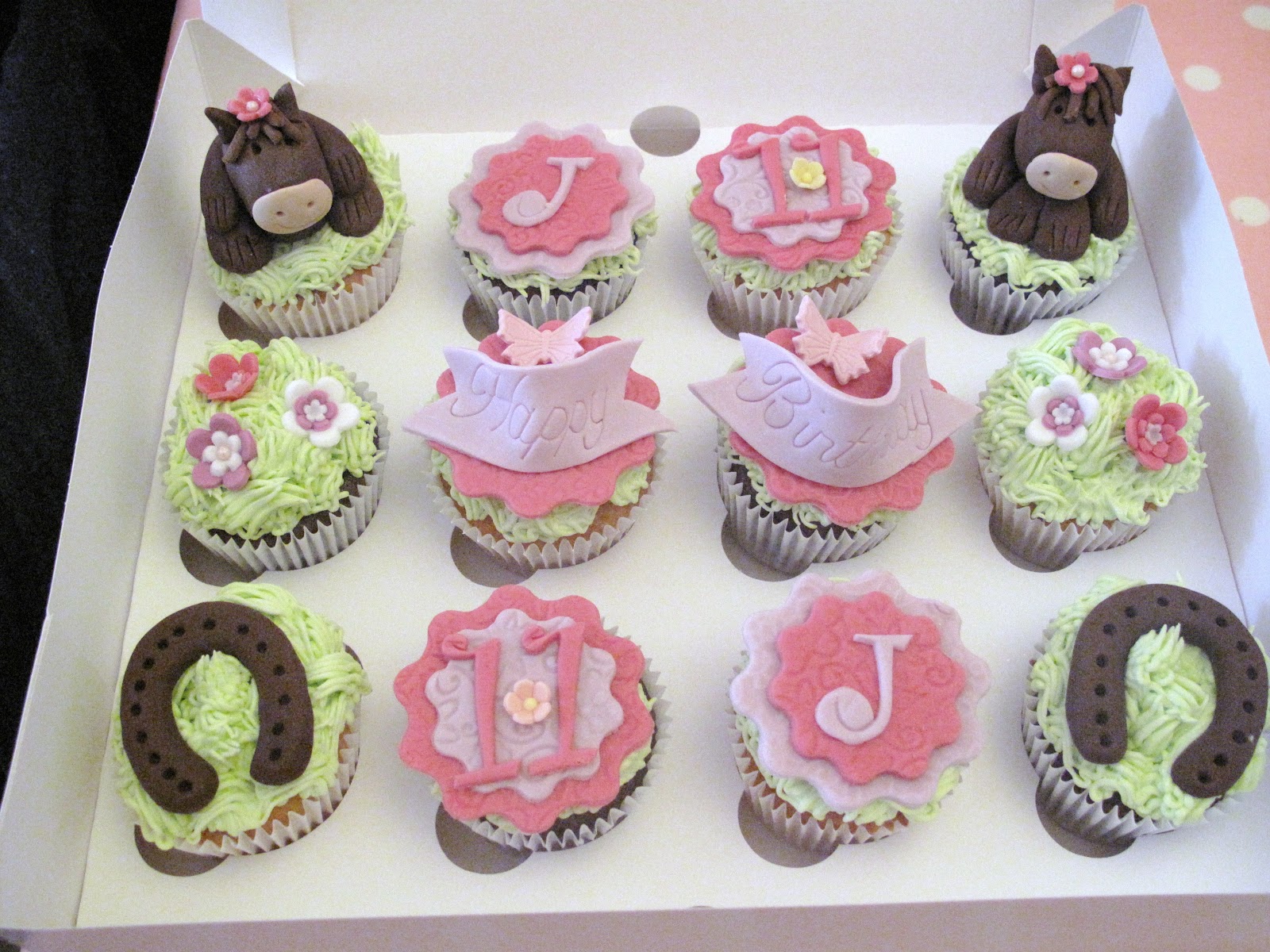 Horse Birthday Cupcakes for Girls