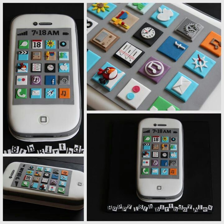 iPhone Cell Phone Birthday Cakes
