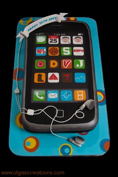iPhone Cell Phone Birthday Cakes