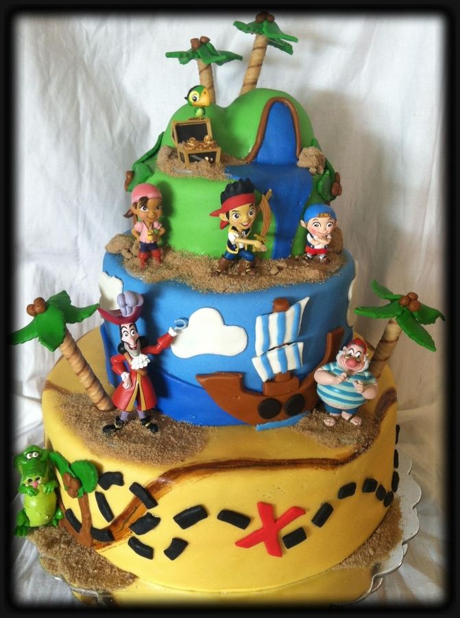Jake and Neverland Pirates Birthday Cake Jake and Neverland Pirates Birthday Cake