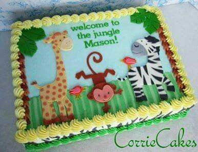 6 Photos of Book The Jungle Sheet Cakes For Girls