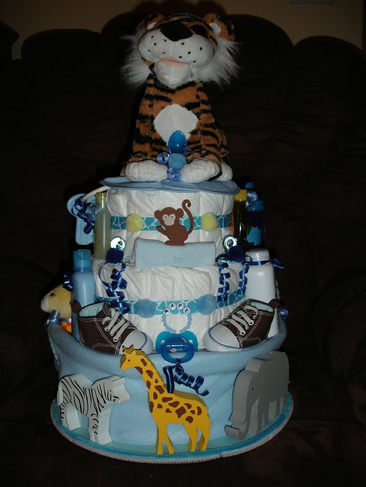 Jungle Theme Diaper Cake Jungle Theme Diaper Cake