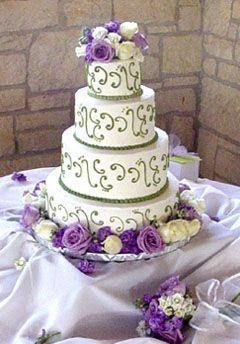 Lavender and Sage Wedding Cake