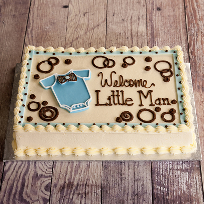 Little Man Baby Shower Sheet Cake