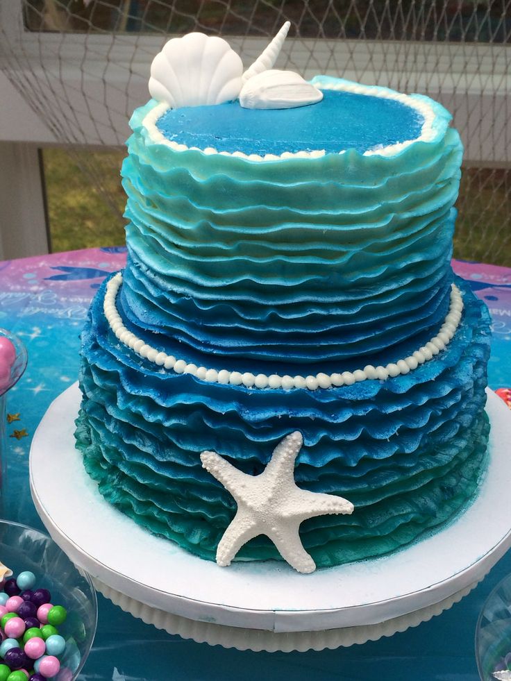 Little Mermaid Theme Birthday Cake Little Mermaid Theme Birthday Cake