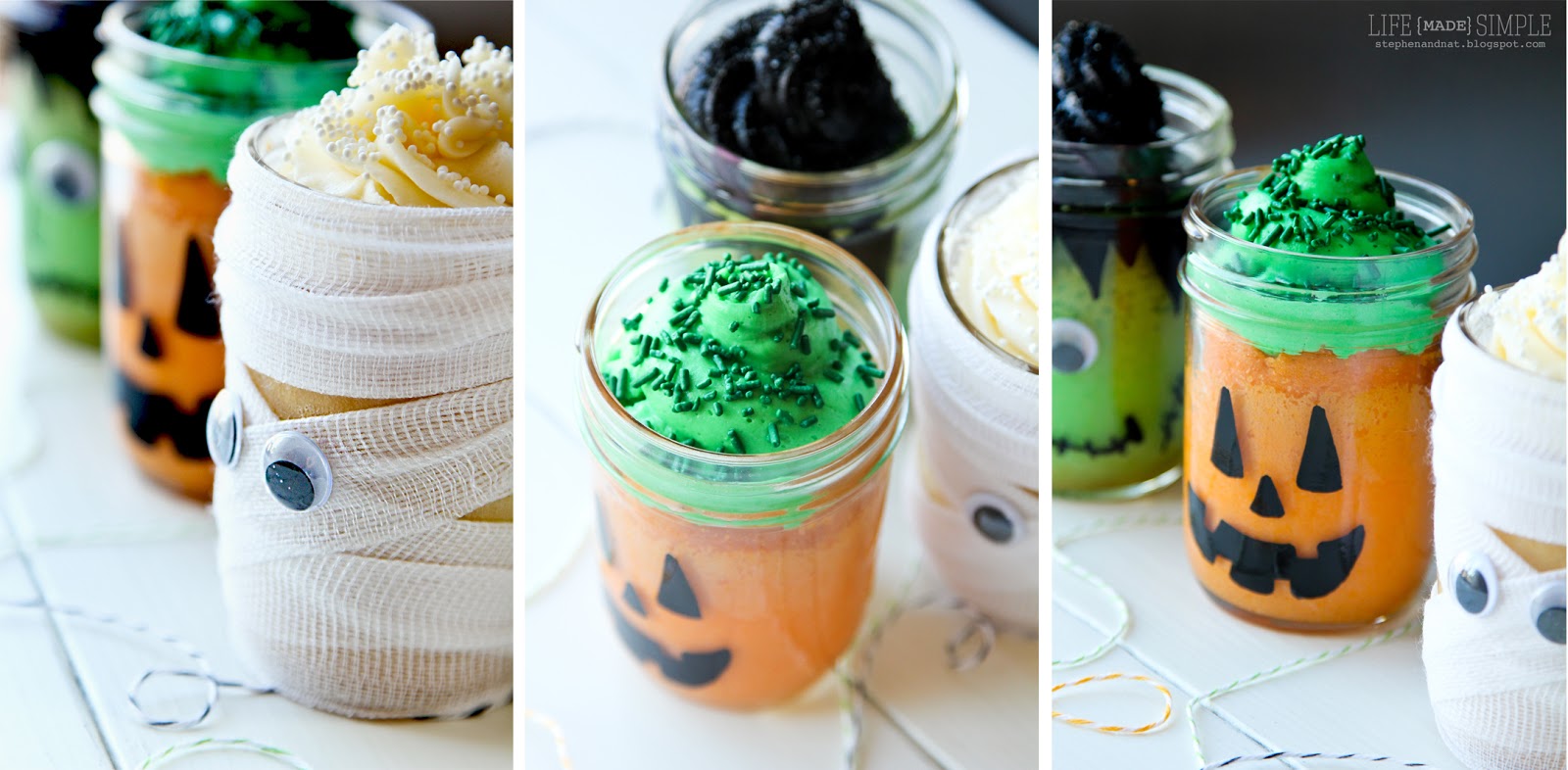 Mason Jar Halloween-themed Cakes