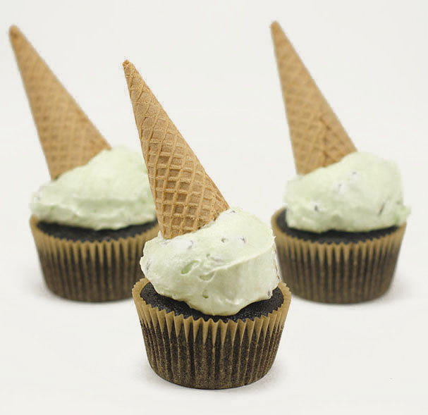 Mint Chocolate Chip Cupcakes