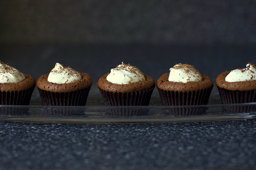 Mint Chocolate Souffle Cupcakes