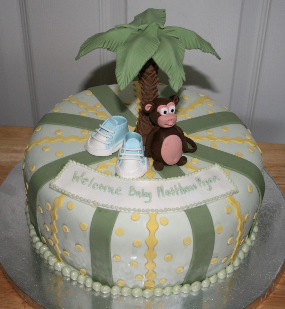 Monkey Baby Shower Cake