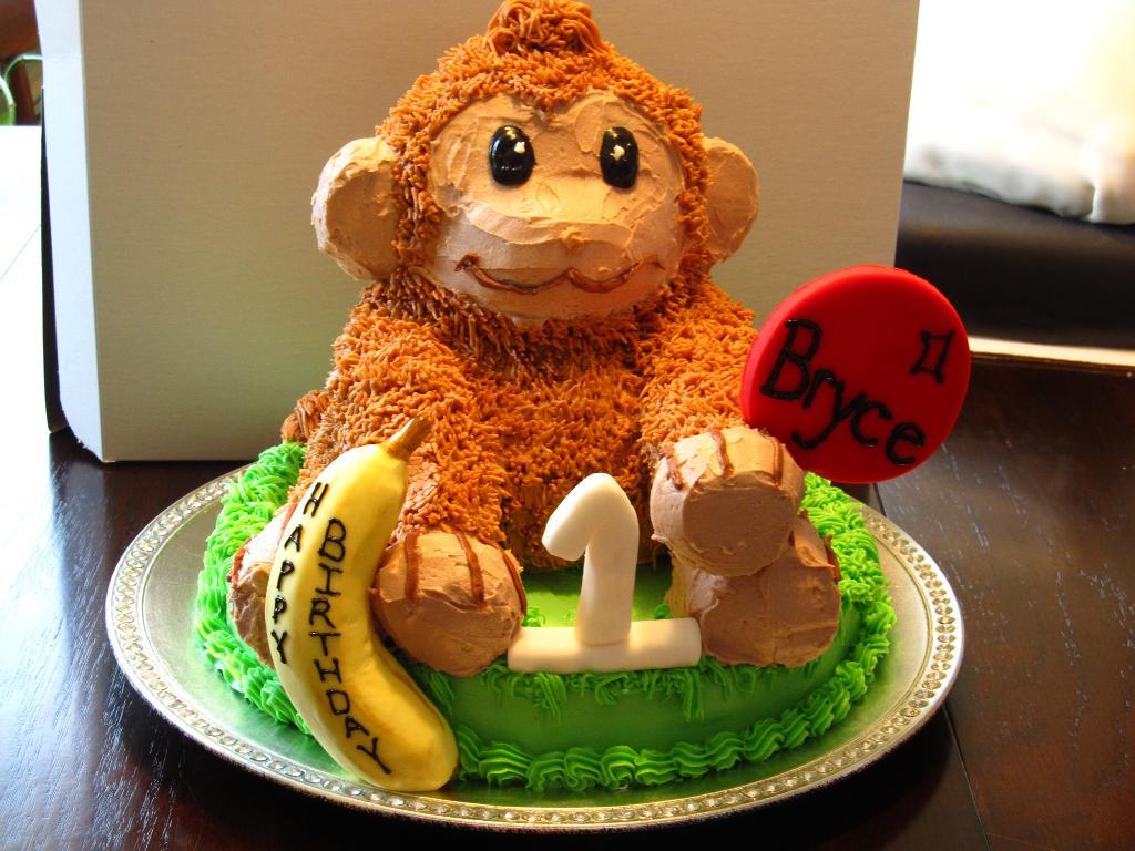 Monkey Birthday Cake Decorating Ideas