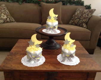 Moon and Stars Baby Shower Cake Topper Moon and Stars Baby Shower Cake Topper
