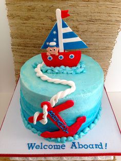 Nautical Theme Baby Shower Cake