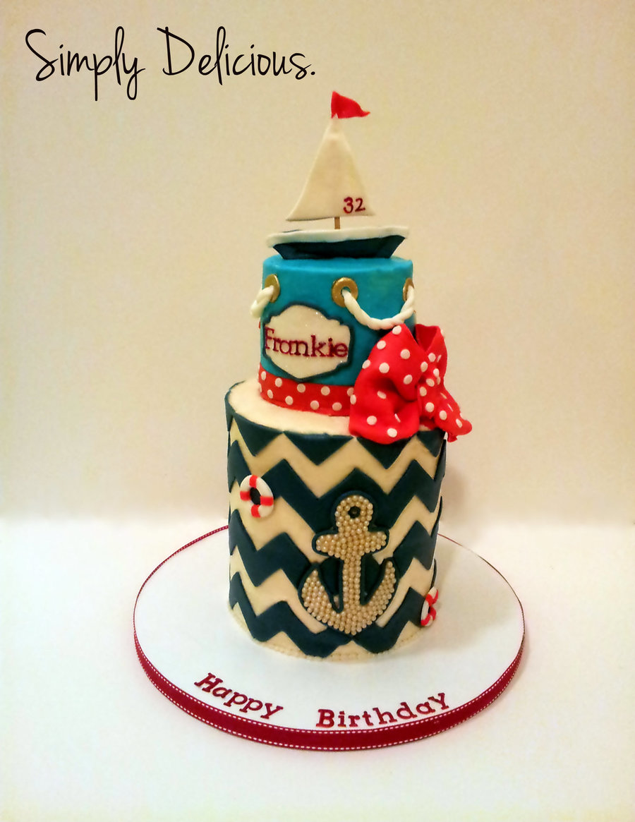 Nautical Themed Buttercream Cakes Nautical Themed Buttercream Cakes