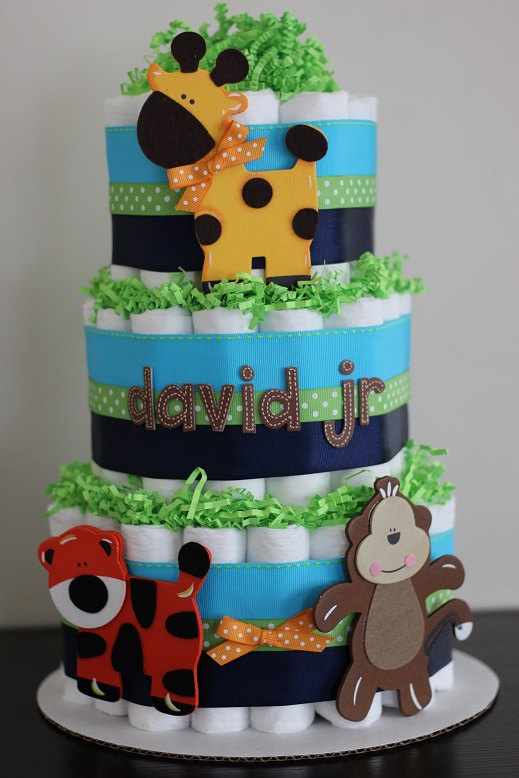 Navy Baby Shower Diaper Cake Navy Baby Shower Diaper Cake