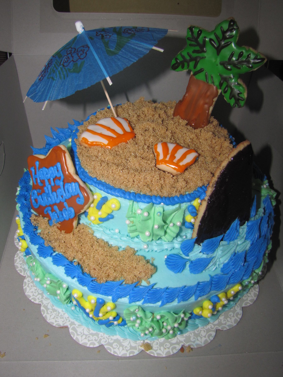 Ocean Beach Theme Cake