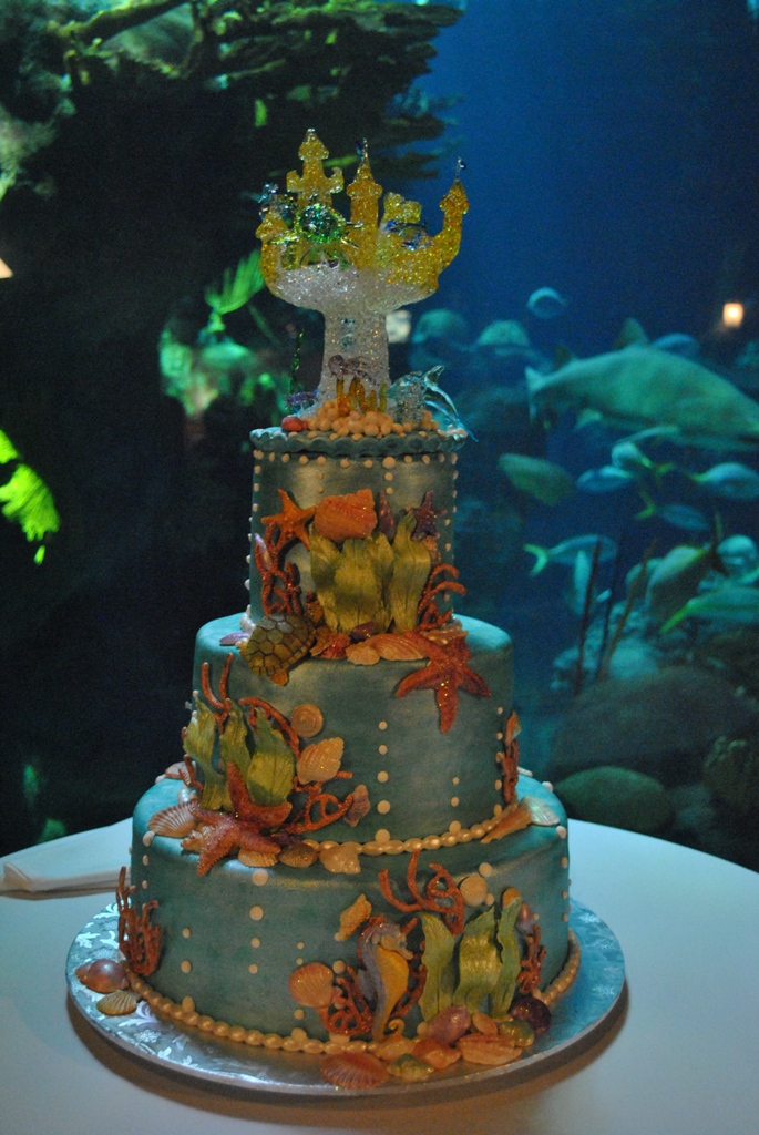 Ocean Theme Wedding Cake