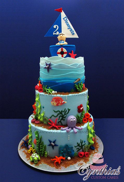 Ocean Themed Cake Ocean Themed Cake