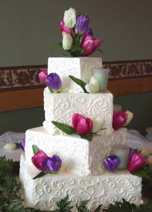 Offset Square Wedding Cake Offset Square Wedding Cake