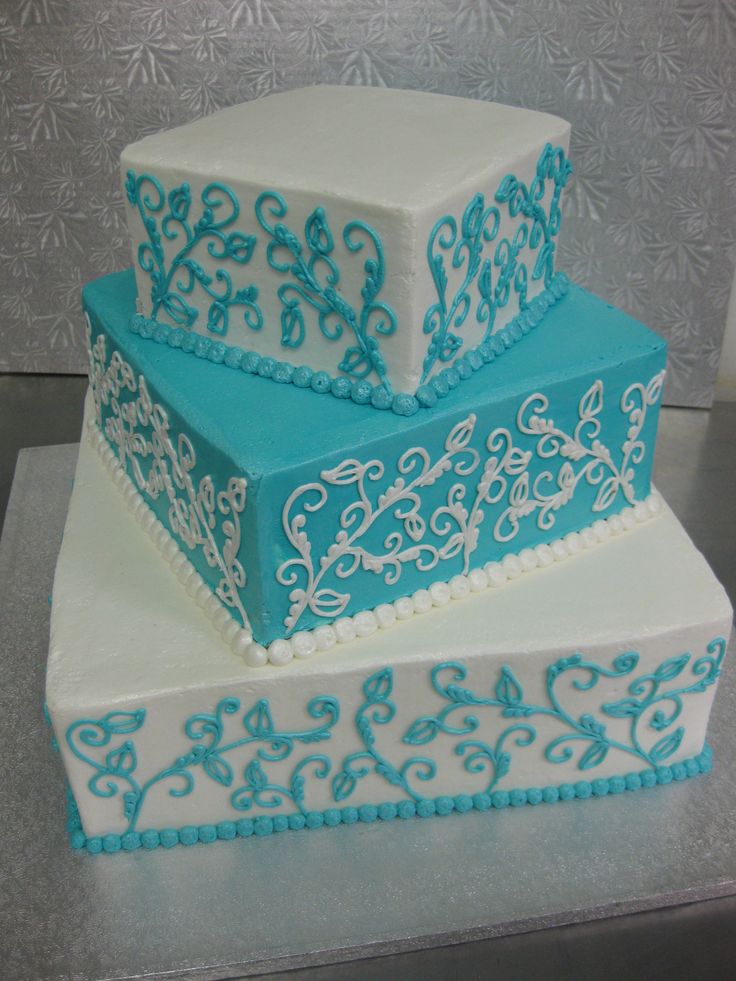 Offset Square Wedding Cake