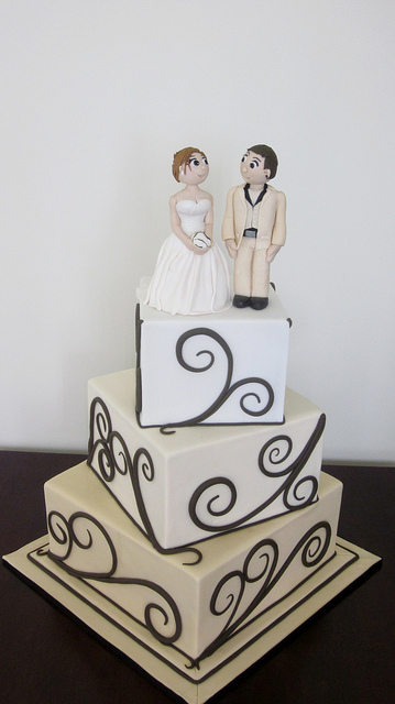 Offset Square Wedding Cake