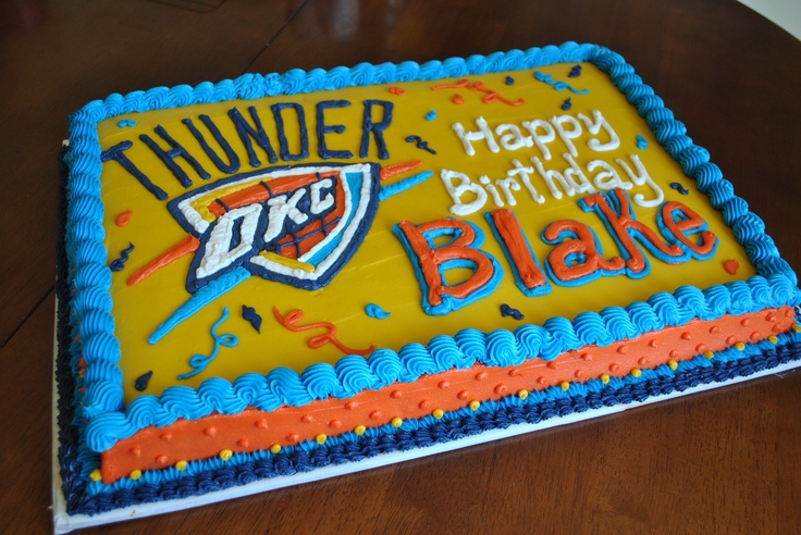 Oklahoma City Thunder Birthday Cake
