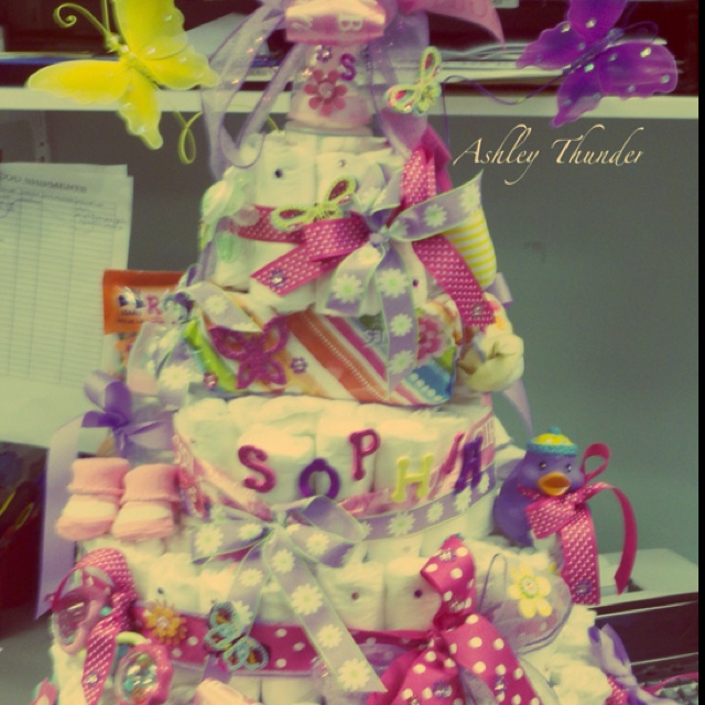 Over the Hill Diaper Cake