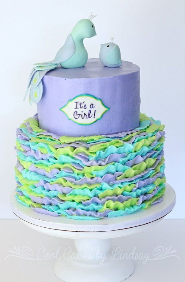 Peacock Baby Shower Cake Peacock Baby Shower Cake