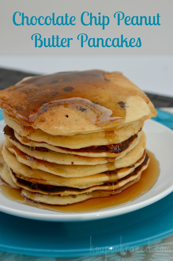 Peanut Butter Chocolate Chip Pancakes