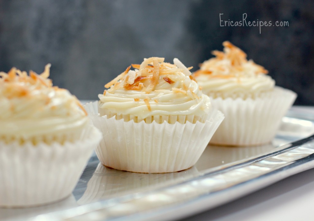 Pineapple Cupcakes with Cream Cheese Frosting