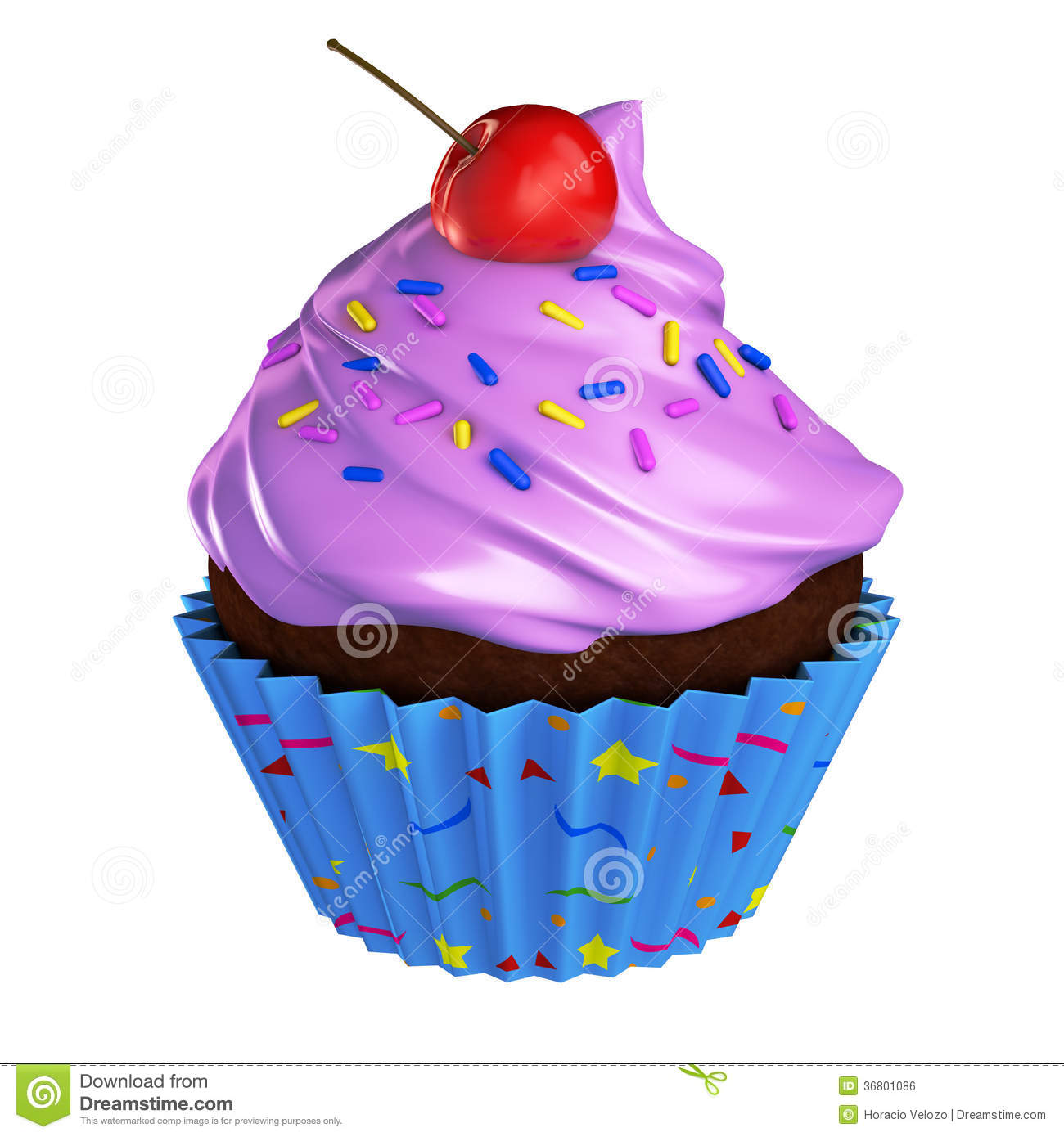 Pink Cupcakes with Chocolate Frosting and Sprinkles Pink Cupcakes with Chocolate Frosting and Sprinkles